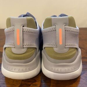 Nike Womens Sneakers - Gray and Olive with Orange Accents SZ 8